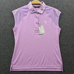 Levelwear Polo Womens Small Violet Toronto Golf Club TGC Sleeveless Mesh Top NWT